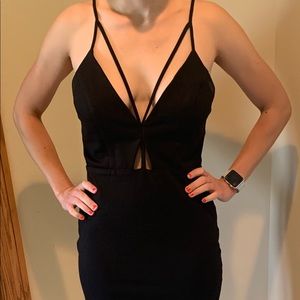 Strappy black cut out